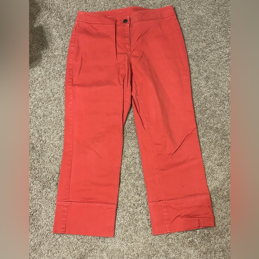 Coral color loft dress pants, size 10
